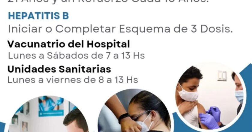 La Secretaría de Salud informa el funcionamiento del vacunatorio en el Hospital y en las Unidades Sanitarias.