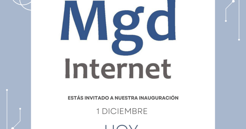 ¡Hoy es la inauguración de MGD Internet y no te lo podés perder!