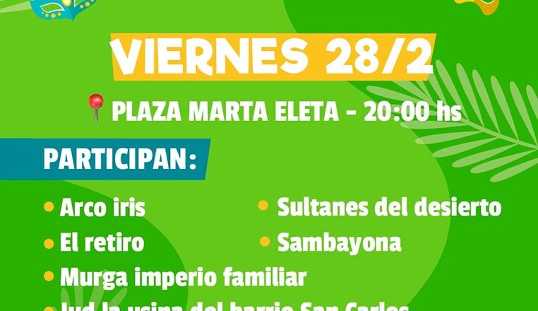 ¡El Carnaval llega a Vieytes!