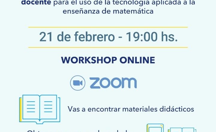 Workshop gratuito para docentes de matemática