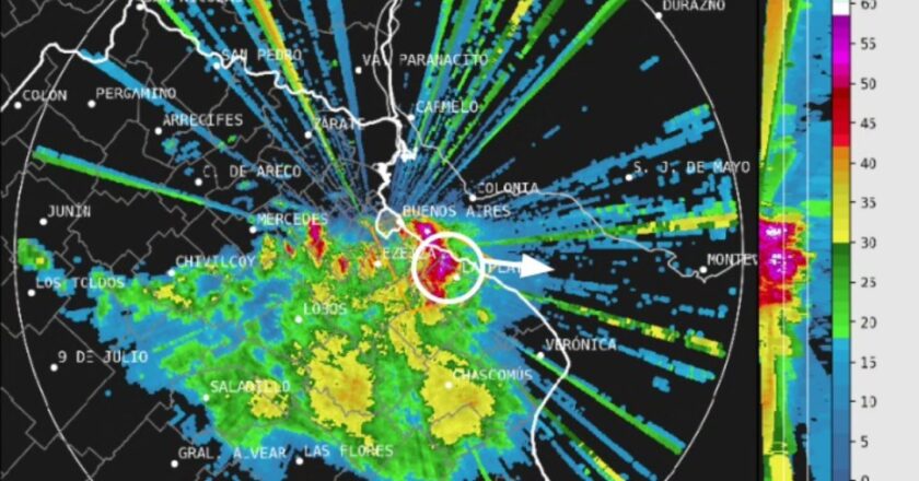 Seguimiento meteorológico PBA: MAGDALENA Y PUNTA INDIO