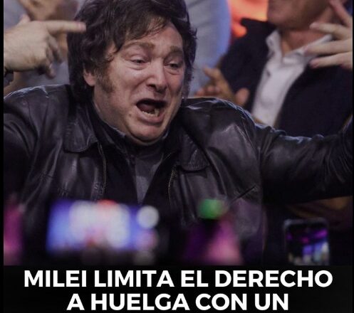 Milei limita el derecho a huelga con un nuevo DNU