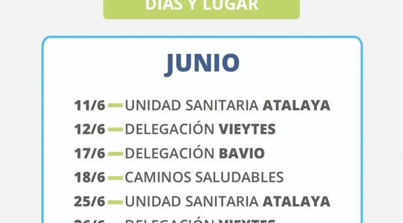 La Oficina de Discapacidad informa el cronograma del mes de junio de atención descentralizada en las localidades del Distrito. Agendate las fechas para consultas y recibir asesoramiento e información.