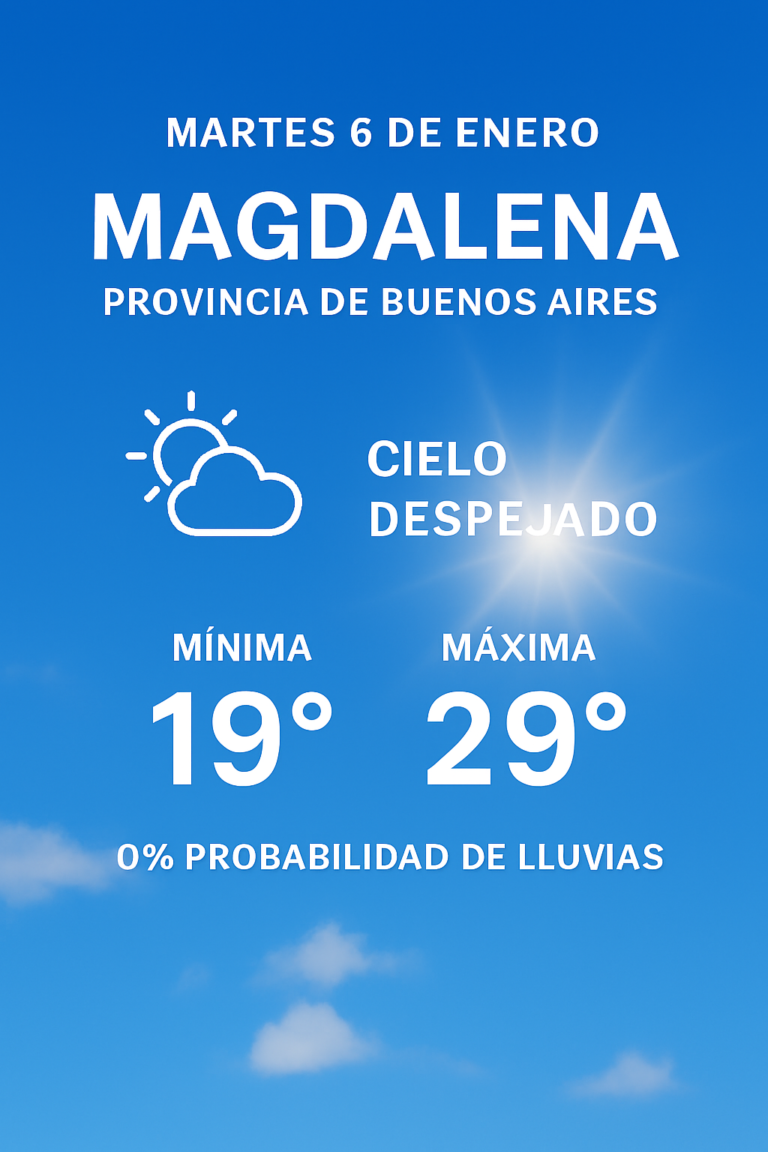 Este martes 6 de enero en Magdalena