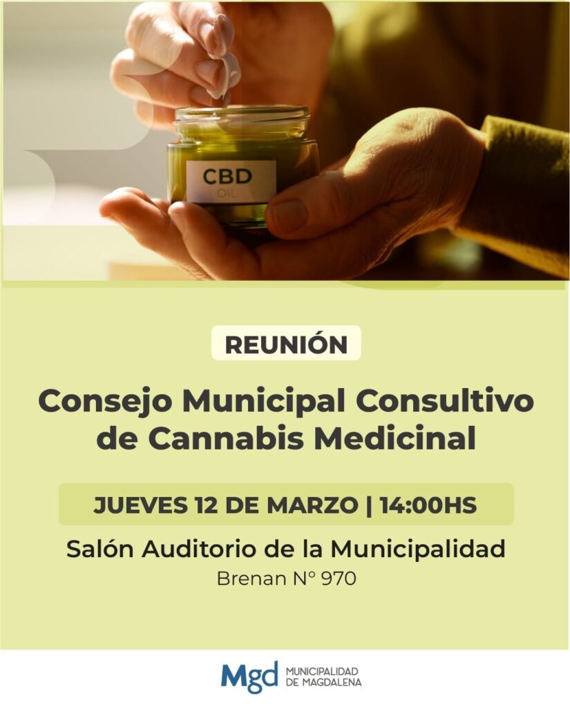 Este jueves se reunirá el Consejo Municipal de Cannabis Medicinal. La convocatoria es a las 14:00hs